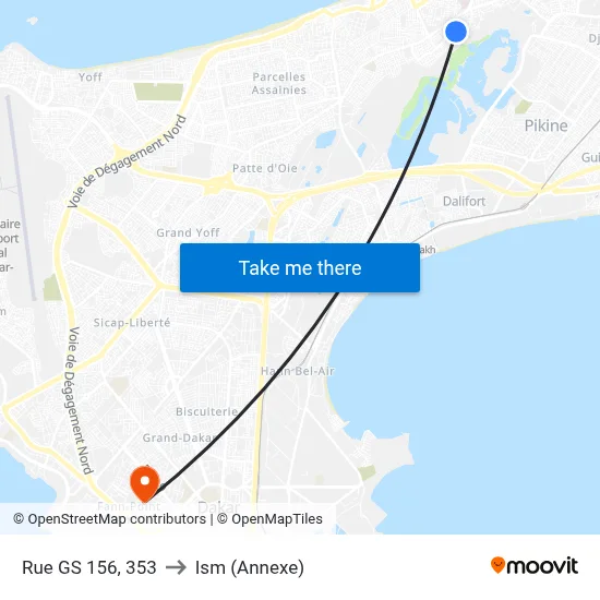 Rue GS 156, 353 to Ism (Annexe) map