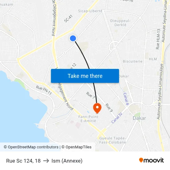 Rue Sc 124, 18 to Ism (Annexe) map