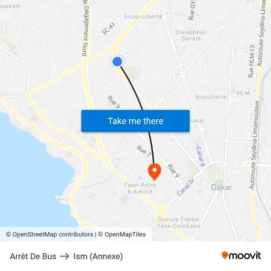Arrêt De Bus to Ism (Annexe) map