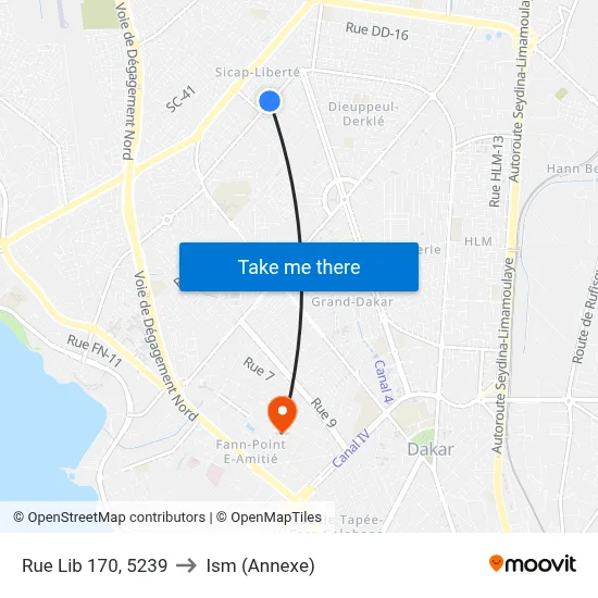 Rue Lib 170, 5239 to Ism (Annexe) map