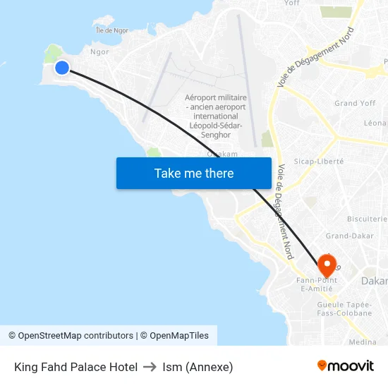 King Fahd Palace Hotel to Ism (Annexe) map