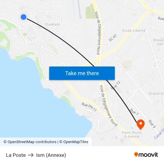 La Poste to Ism (Annexe) map