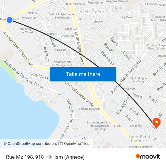 Rue Mz 198, 918 to Ism (Annexe) map