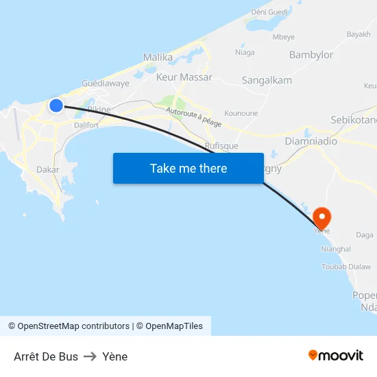 Arrêt De Bus to Yène map