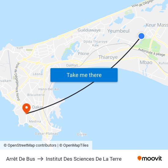 Arrêt De Bus to Institut Des Sciences De La Terre map