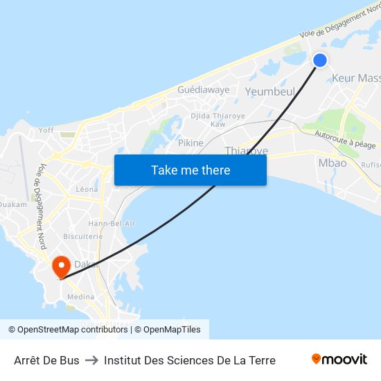 Arrêt De Bus to Institut Des Sciences De La Terre map