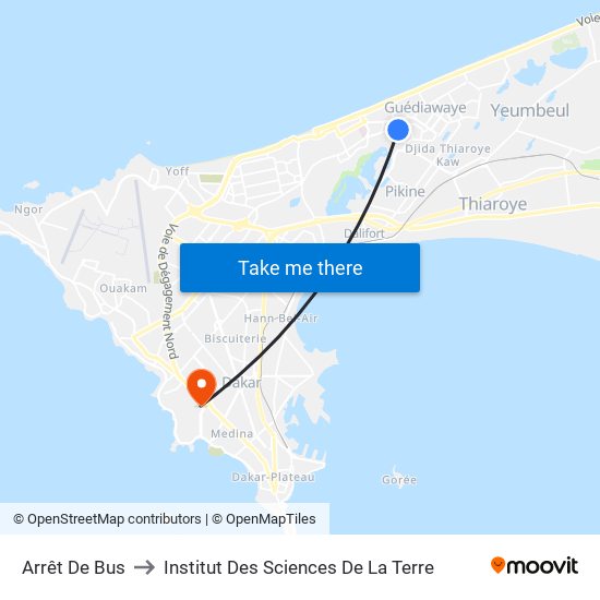 Arrêt De Bus to Institut Des Sciences De La Terre map