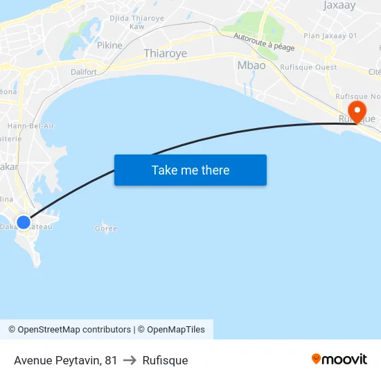 Avenue Peytavin, 81 to Rufisque map