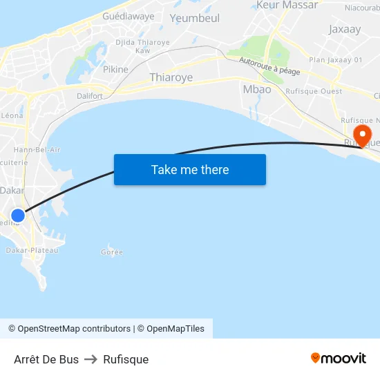 Arrêt De Bus to Rufisque map