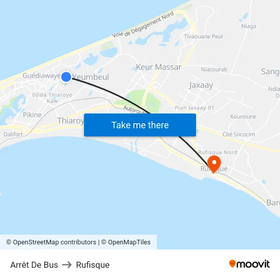 Arrêt De Bus to Rufisque map