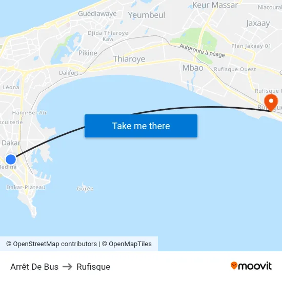 Arrêt De Bus to Rufisque map