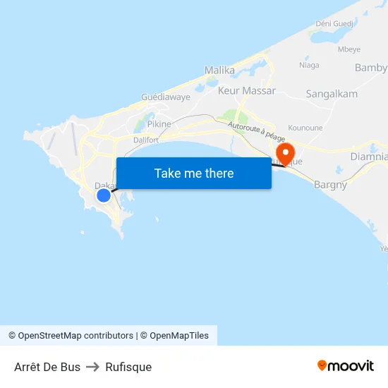 Arrêt De Bus to Rufisque map