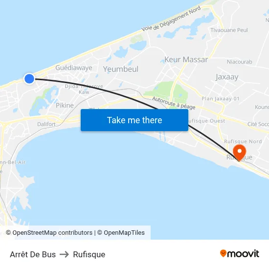 Arrêt De Bus to Rufisque map