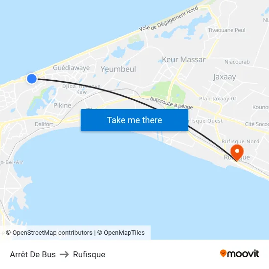 Arrêt De Bus to Rufisque map
