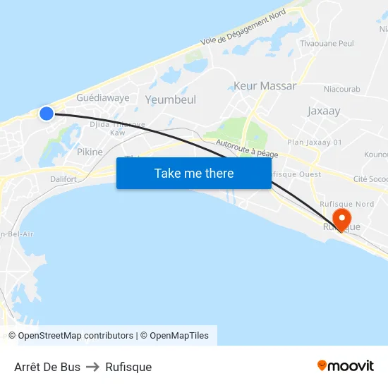 Arrêt De Bus to Rufisque map