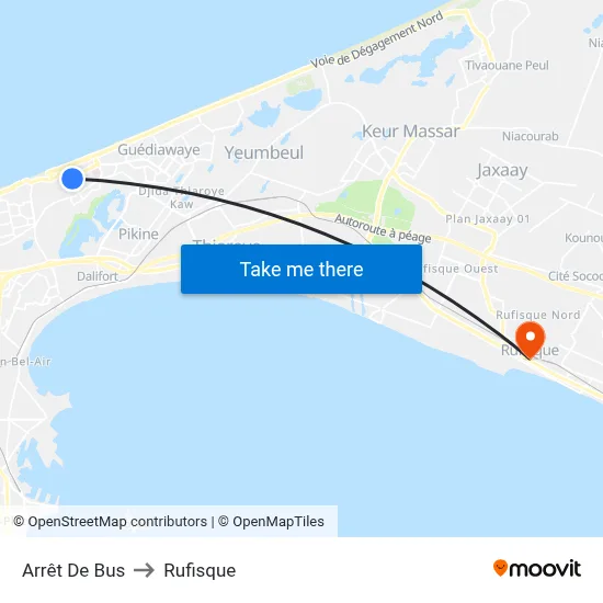 Arrêt De Bus to Rufisque map
