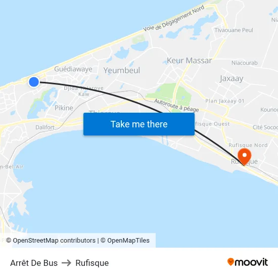 Arrêt De Bus to Rufisque map