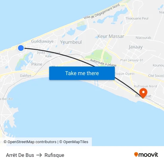 Arrêt De Bus to Rufisque map
