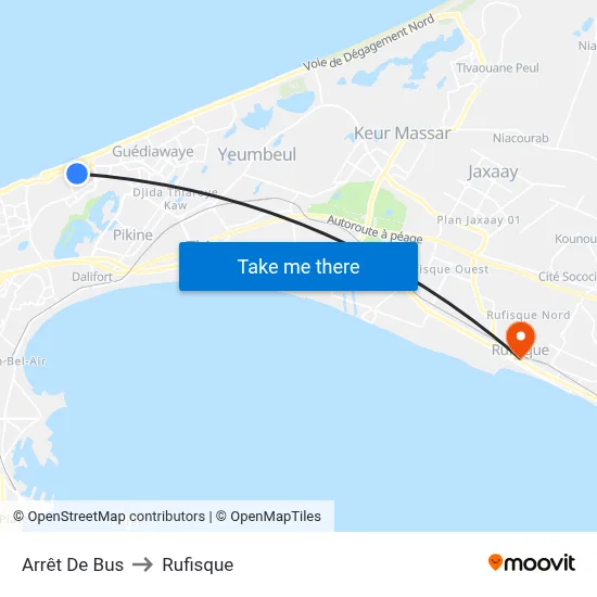 Arrêt De Bus to Rufisque map