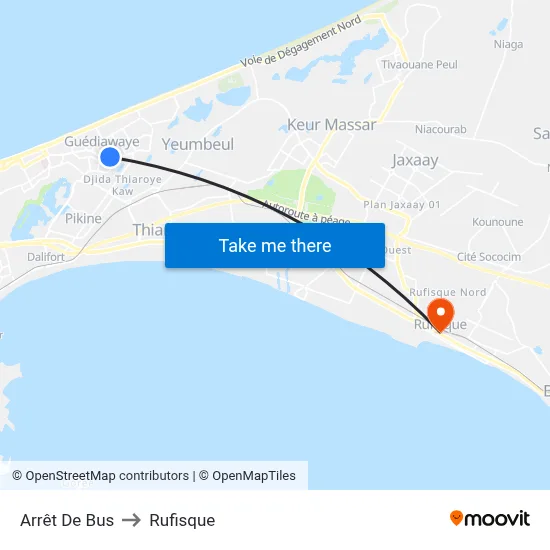 Arrêt De Bus to Rufisque map