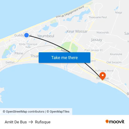 Arrêt De Bus to Rufisque map