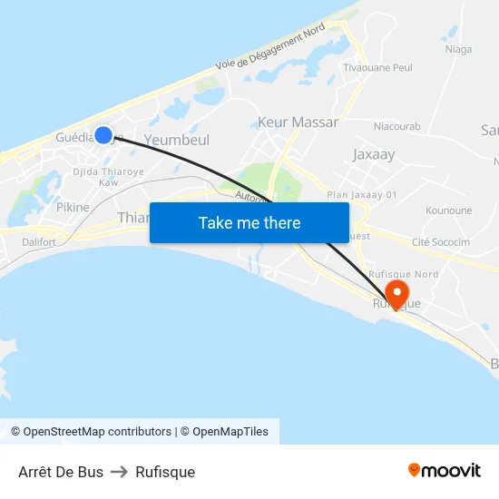 Arrêt De Bus to Rufisque map