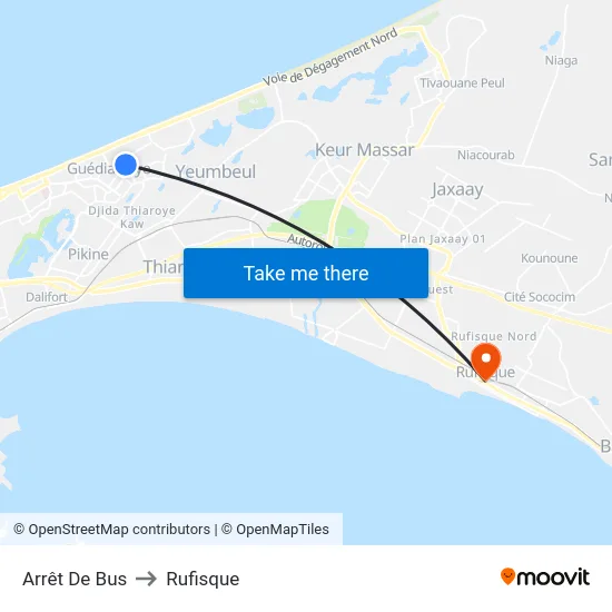 Arrêt De Bus to Rufisque map