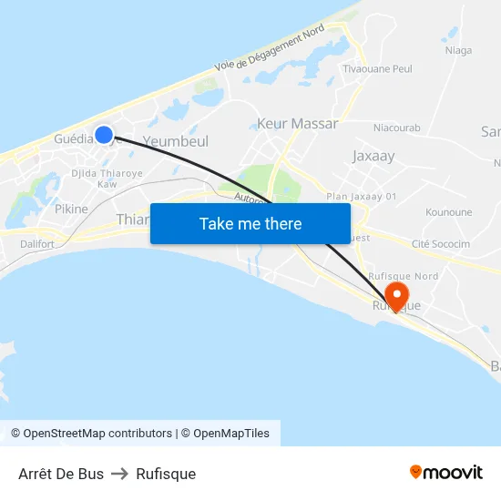 Arrêt De Bus to Rufisque map