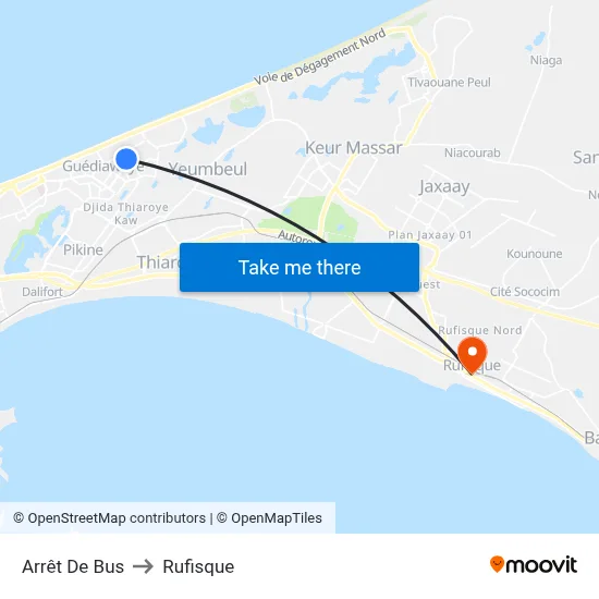 Arrêt De Bus to Rufisque map