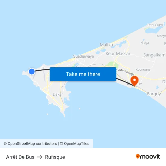 Arrêt De Bus to Rufisque map