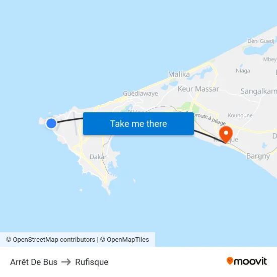 Arrêt De Bus to Rufisque map