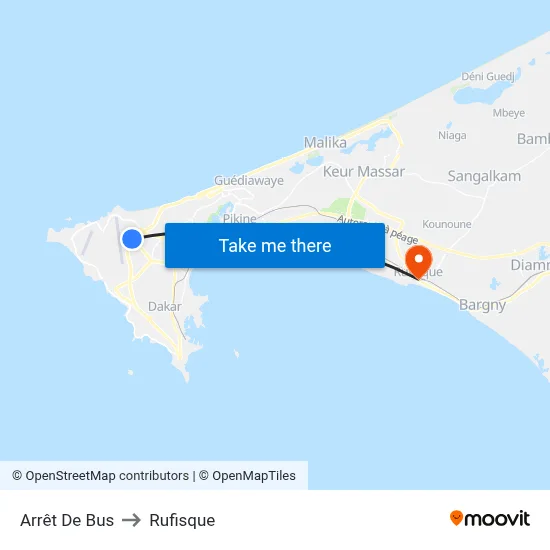 Arrêt De Bus to Rufisque map