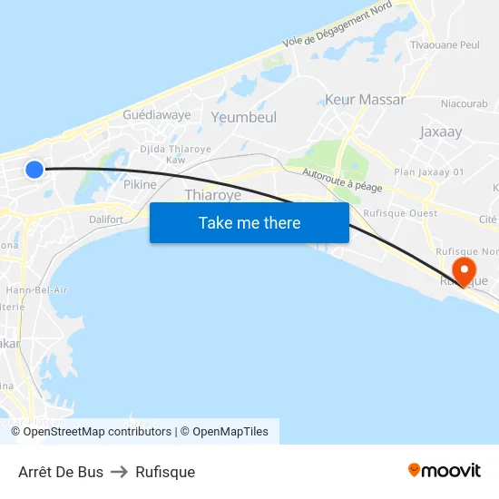 Arrêt De Bus to Rufisque map