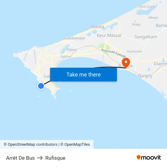 Arrêt De Bus to Rufisque map