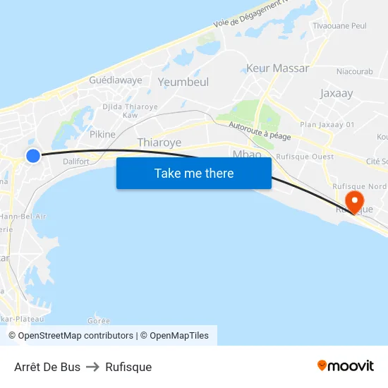 Arrêt De Bus to Rufisque map