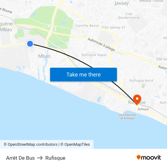 Arrêt De Bus to Rufisque map