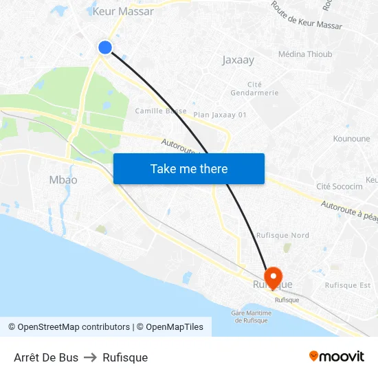 Arrêt De Bus to Rufisque map