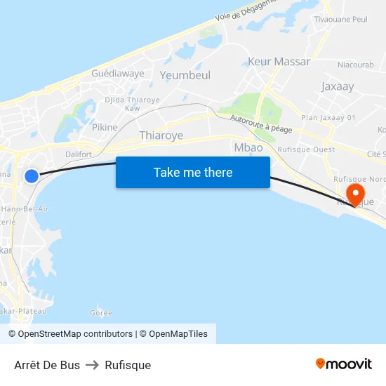 Arrêt De Bus to Rufisque map