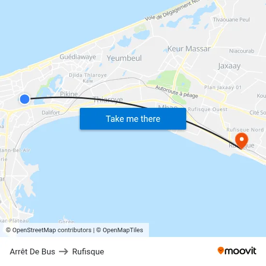 Arrêt De Bus to Rufisque map
