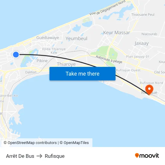 Arrêt De Bus to Rufisque map