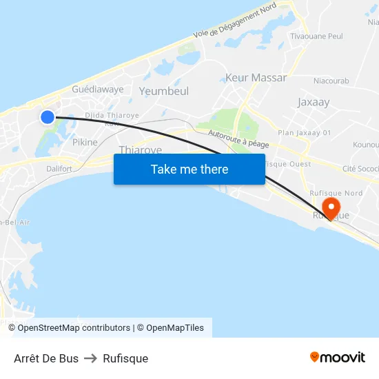 Arrêt De Bus to Rufisque map