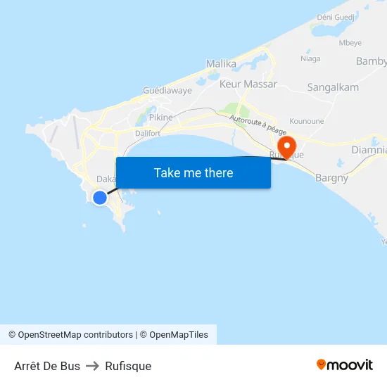 Arrêt De Bus to Rufisque map