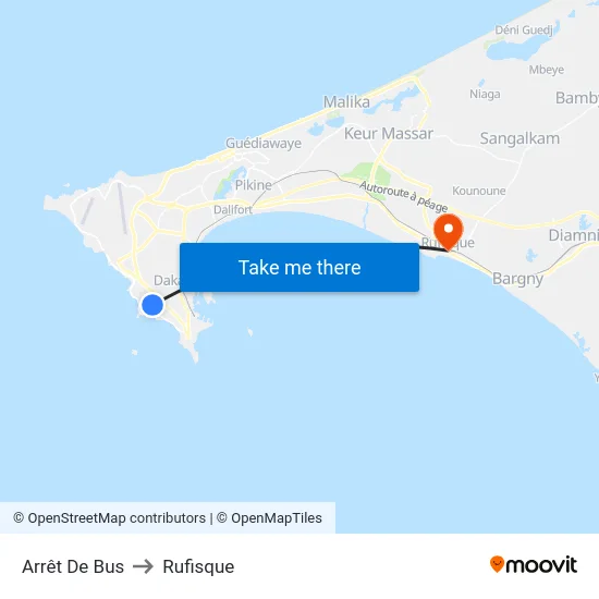 Arrêt De Bus to Rufisque map