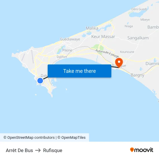 Arrêt De Bus to Rufisque map