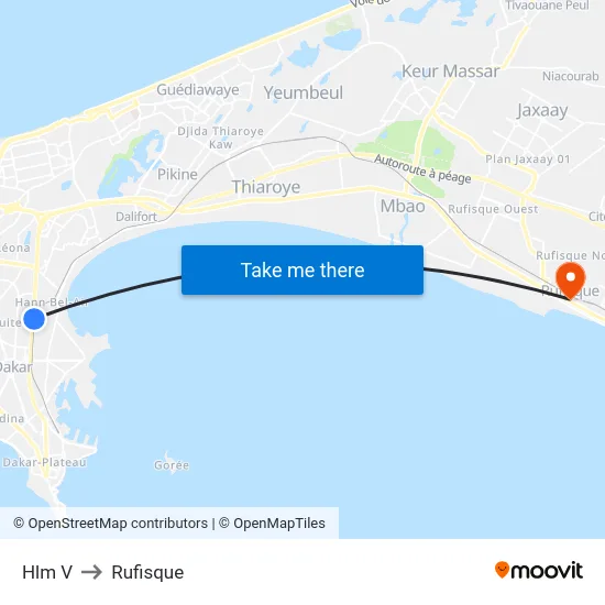 Hlm V to Rufisque map
