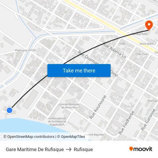 Gare Marítime De Rufisque to Rufisque map