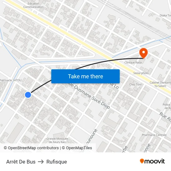 Arrêt De Bus to Rufisque map