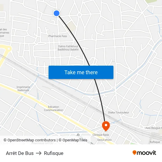 Arrêt De Bus to Rufisque map