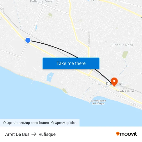 Arrêt De Bus to Rufisque map