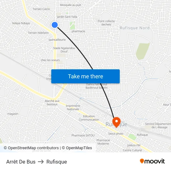 Arrêt De Bus to Rufisque map